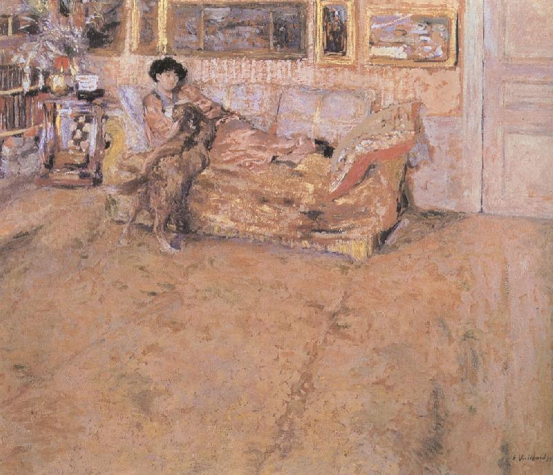 Edouard Vuillard Howe Chancellor and her dog France oil painting art